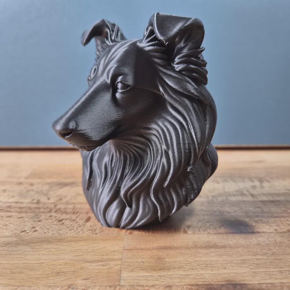 Shetland Sheepdog Büste / Realistic Shetland Sheepdog Bust – Handbemalt & Detailliert Fehn-factory.de