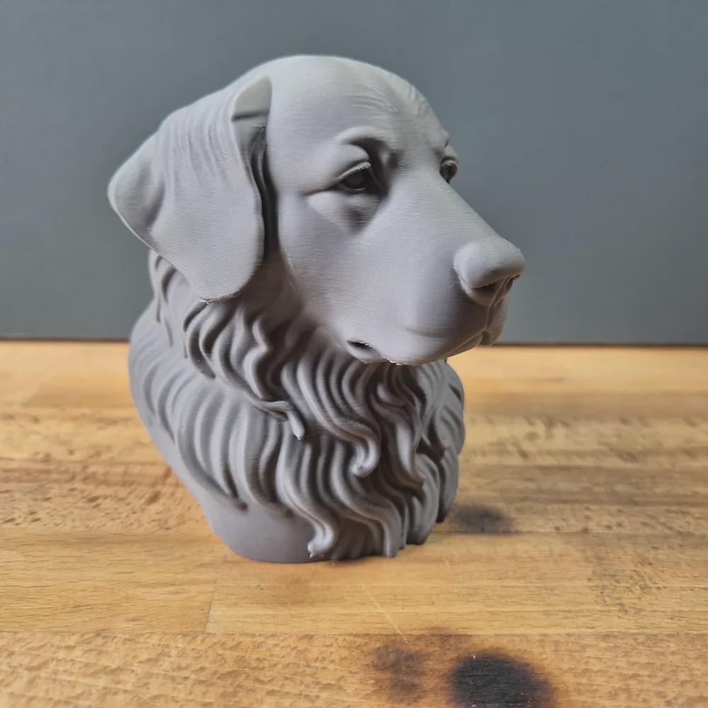 Pyrenean Mountain Dog (Great Pyrenees) Büste / Realistic Pyrenean Mountain Dog Bust – Handbemalt & Detailliert Fehn-factory.de