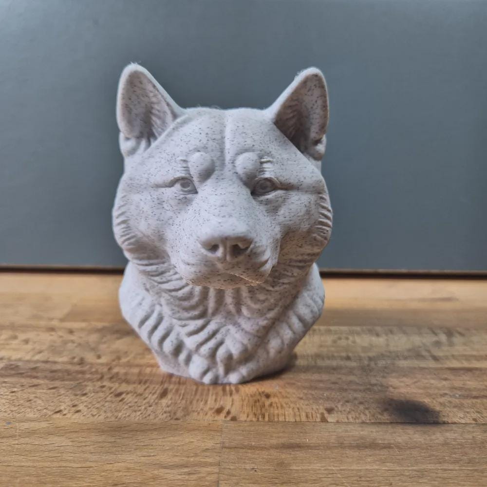 Akita Inu Büste / Realistic Akita Inu Bust – Handbemalt & Detailliert Fehn-factory.de