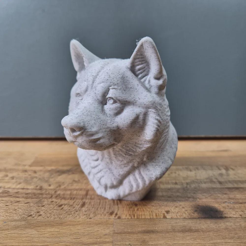 Akita Inu Büste / Realistic Akita Inu Bust – Handbemalt & Detailliert Fehn-factory.de