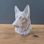 Deutscher Schäferhund Langhaar Büste / Realistic German Shepherd Long Hair Bust – Handbemalt & Detailliert Fehn-factory.de