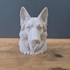 Deutscher Schäferhund Langhaar Büste / Realistic German Shepherd Long Hair Bust – Handbemalt & Detailliert Fehn-factory.de