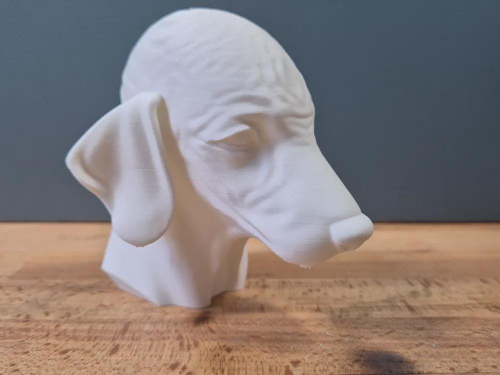 Bedlington Terrier Büste / Realistic Bedlington Terrier Bust – Handbemalt & Detailliert Fehn-factory.de