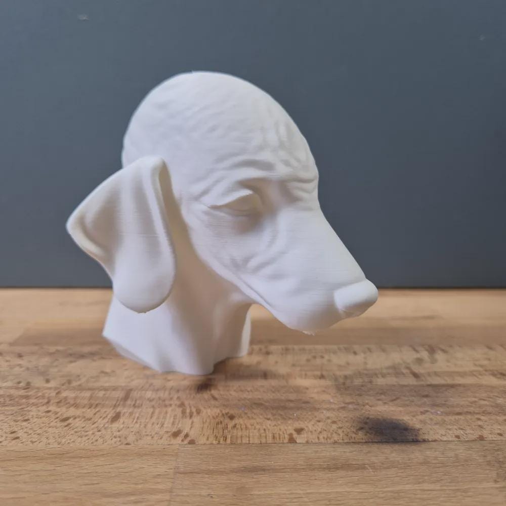 Bedlington Terrier Büste / Realistic Bedlington Terrier Bust – Handbemalt & Detailliert Fehn-factory.de