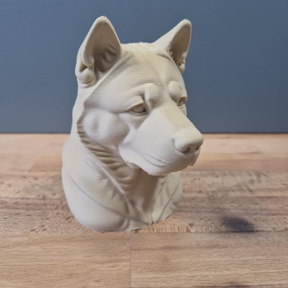 Amerikanischer Akita Büste / Realistic American Akita Bust – Handbemalt & Detailliert Fehn-factory.de