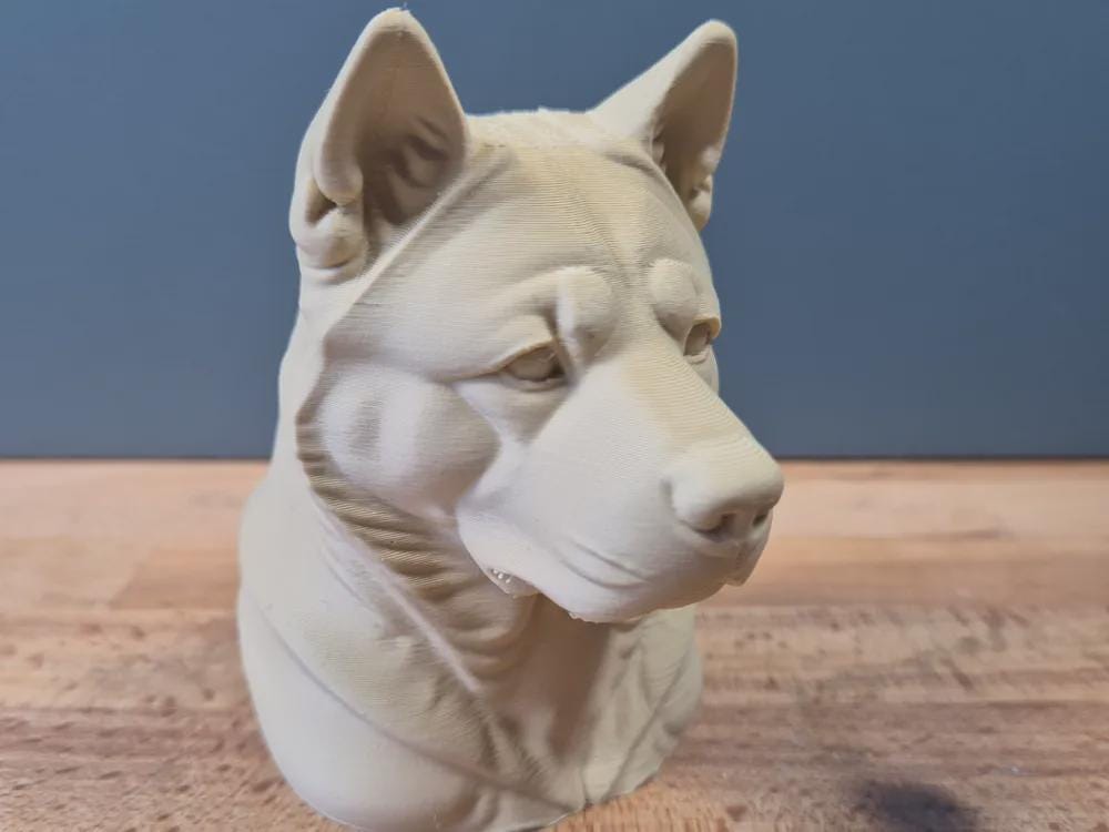 Amerikanischer Akita Büste / Realistic American Akita Bust – Handbemalt & Detailliert Fehn-factory.de