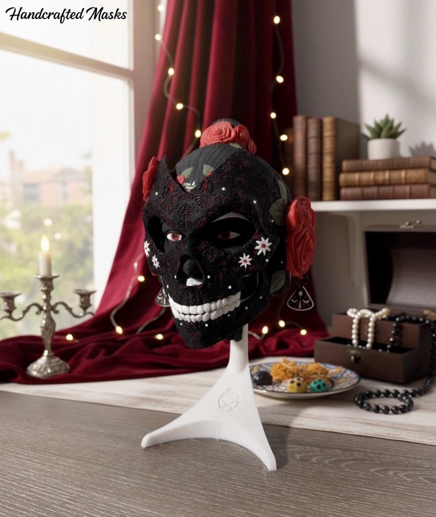 La Catrina Mask Day of the Dead Art Wall and Shelf Display - La Catrina Maske Tag der Toten Kunst Wand und Regal Deko