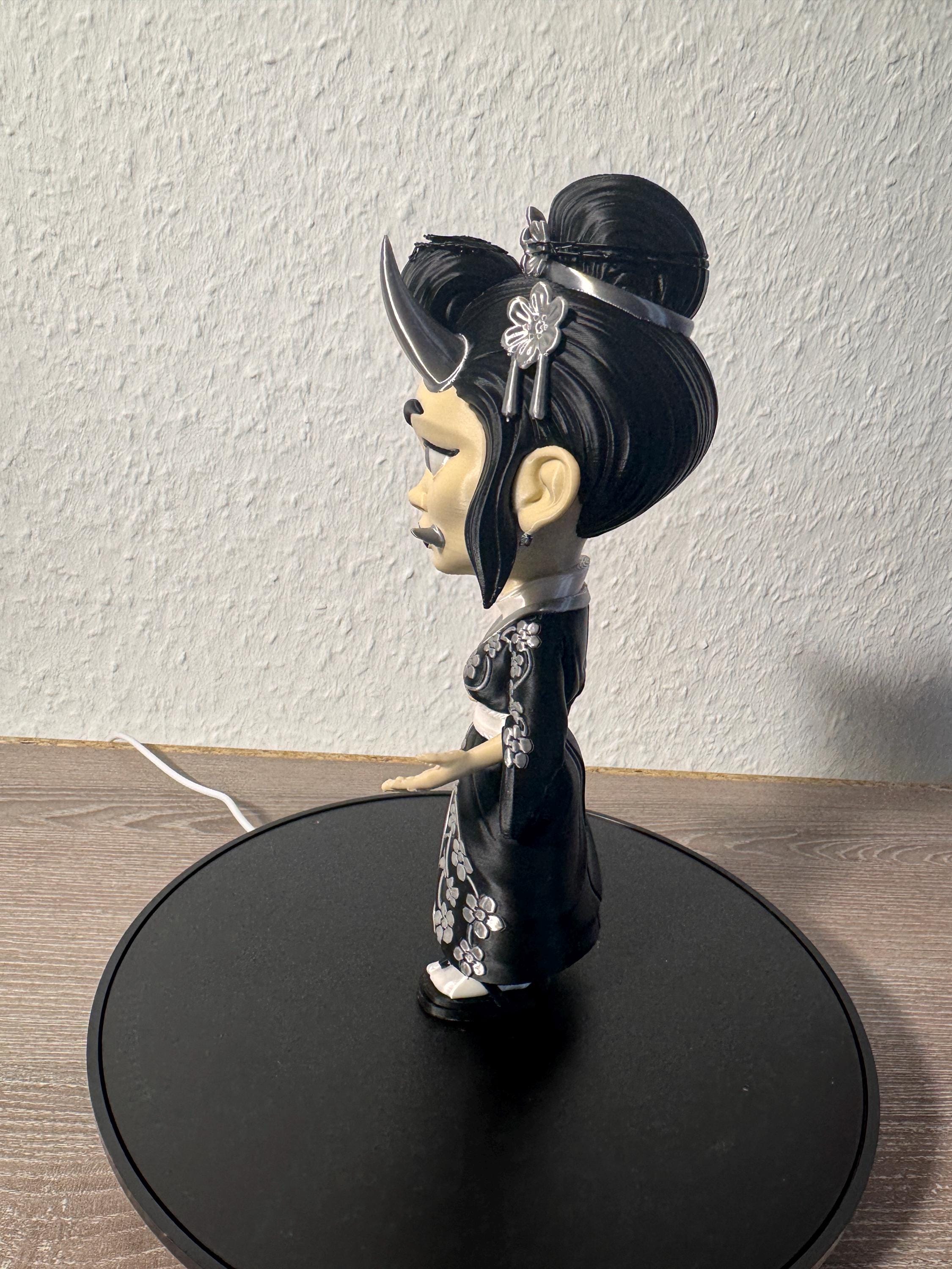 Hannya Chibi Oni Geisha Figur Japanische Dämonin | Japanese Demon Chibi Designer Toy Anime Collectible Figurine