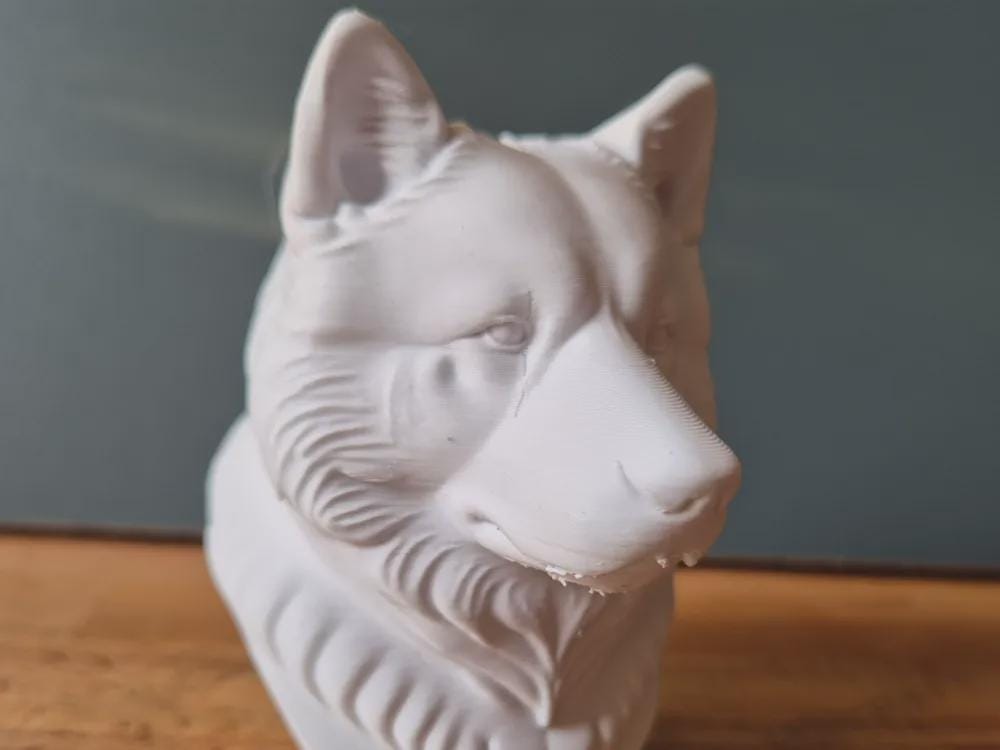 Alaskan Malamute Büste / Realistic Alaskan Malamute Dog Bust – Handbemalt & Detailliert