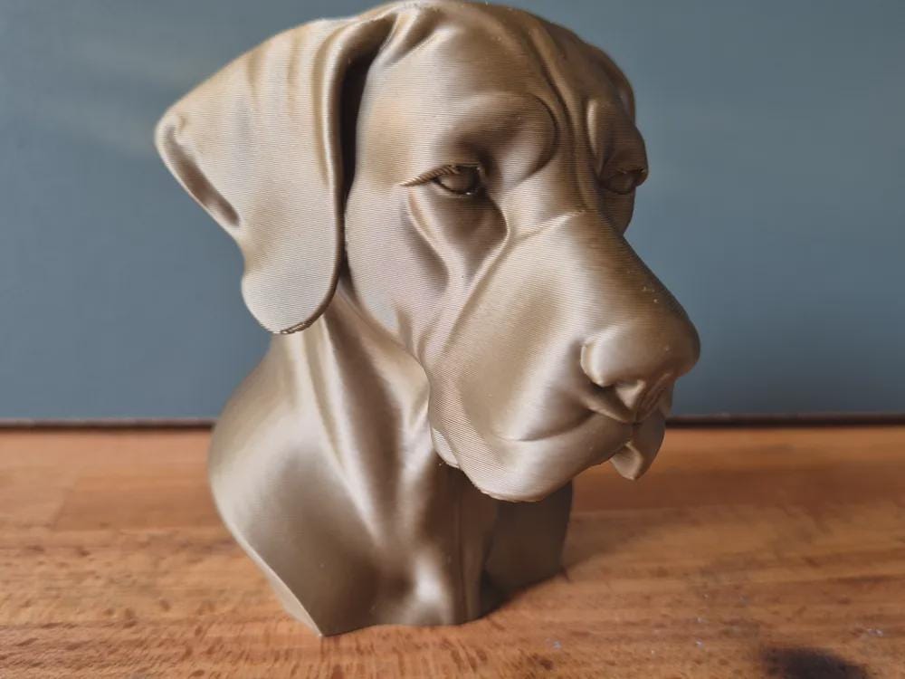 Große Deutsche Dogge Büste / Realistic Great Dane Dog Bust – Handbemalt & Detailliert