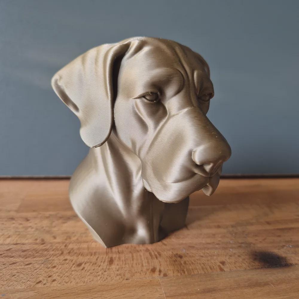 Große Deutsche Dogge Büste / Realistic Great Dane Dog Bust – Handbemalt & Detailliert