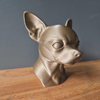Chihuahua-Büste / Realistic Chihuahua Dog Bust – Handbemalt & Detailliert