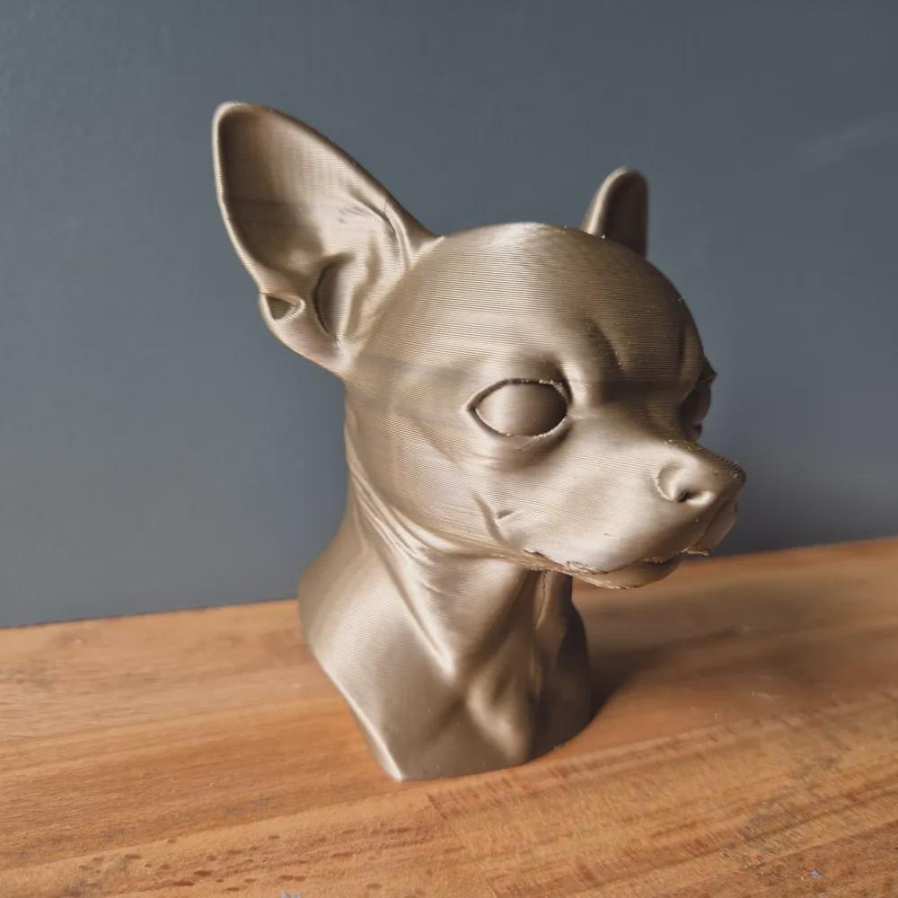 Chihuahua-Büste / Realistic Chihuahua Dog Bust – Handbemalt & Detailliert