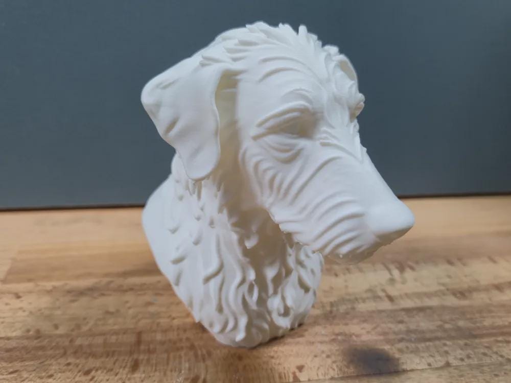 Rauhaar-Lurcher Büste / Realistic Rough Hair Lurcher Bust – Handbemalt & Detailliert Fehn-factory.de