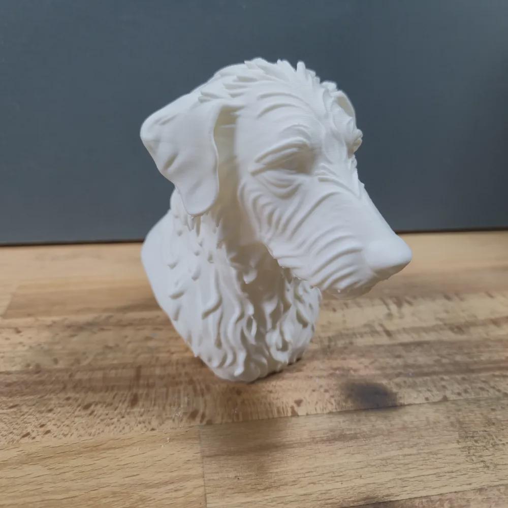 Rauhaar-Lurcher Büste / Realistic Rough Hair Lurcher Bust – Handbemalt & Detailliert Fehn-factory.de