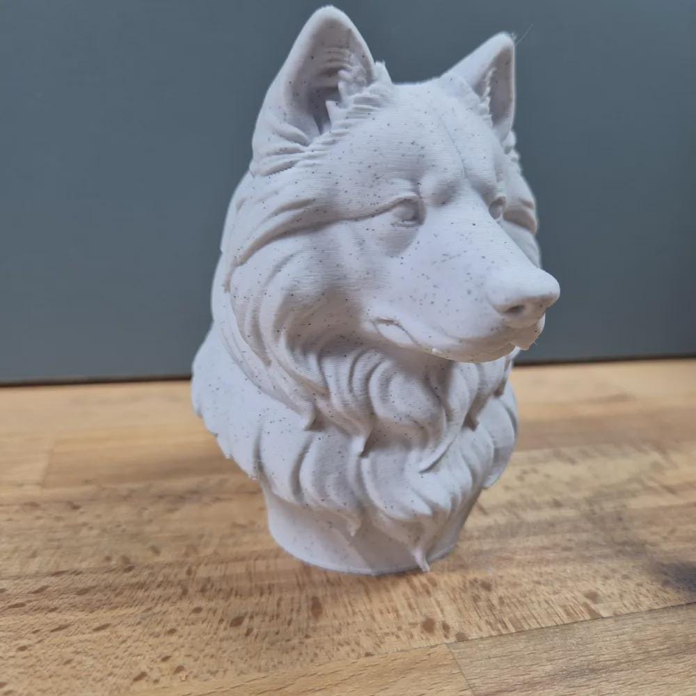 Samojede Büste / Realistic Samoyed Bust – Handbemalt & Detailliert Fehn-factory.de
