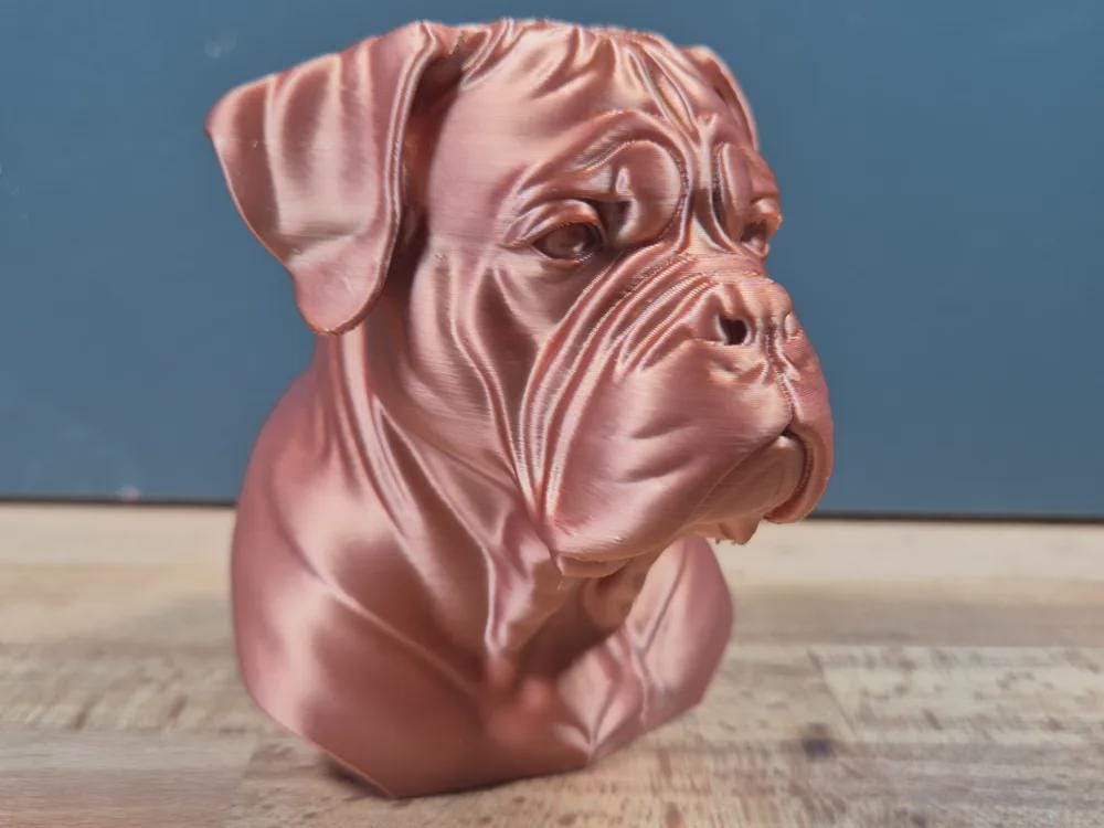 Dogue de Bordeaux / Bordeauxdog Büste / Realistic Dogue de Bordeaux Bust – Handbemalt & Detailliert Fehn-factory.de