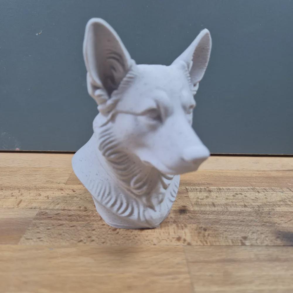 Pembroke Welsh Corgi Büste / Realistic Pembroke Welsh Corgi Bust – Handbemalt & Detailliert Fehn-factory.de