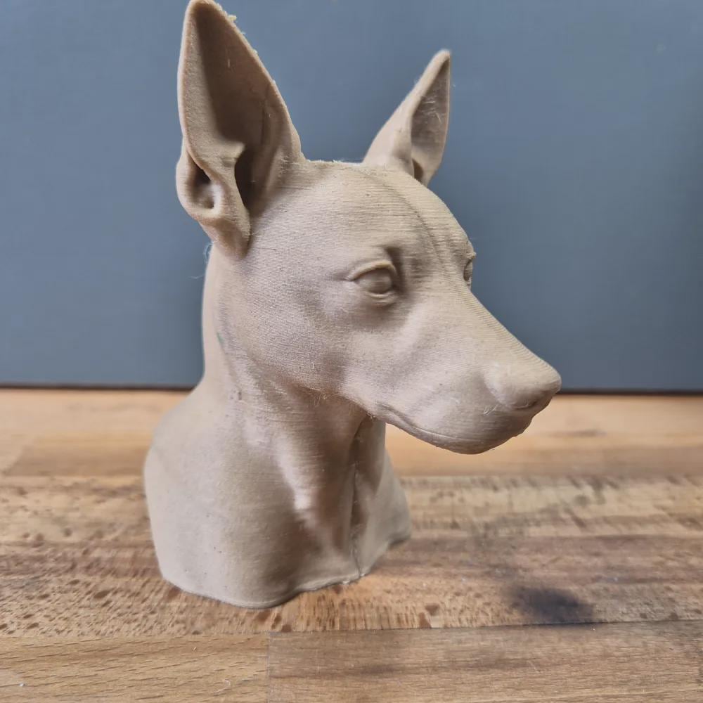 Rat Terrier Büste / Realistic Rat Terrier Bust – Handbemalt & Detailliert Fehn-factory.de