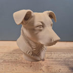 Australian Cattledog mit Hängeohren Büste / Realistic Australian Cattledog (Floppy Ears) Bust – Handbemalt & Detailliert Fehn-factory.de