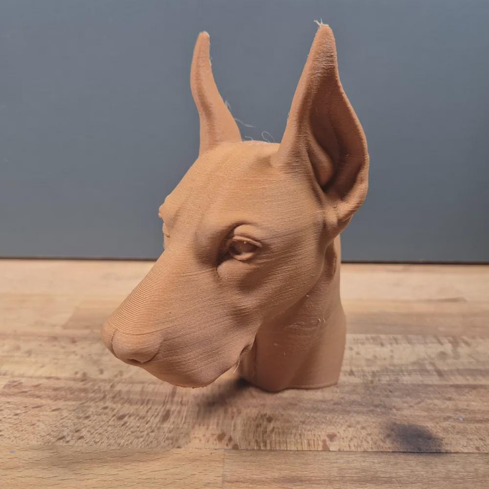 Dobermann Büste / Realistic Doberman Bust – Handbemalt & Detailliert Fehn-factory.de