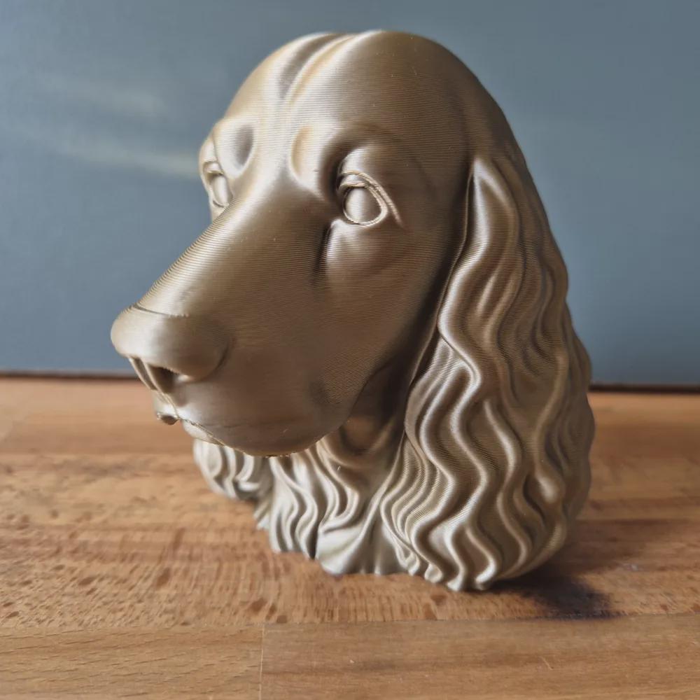 Cocker Spaniel Büste / Realistic Cocker Spaniel Dog Bust – Handbemalt & Detailliert Fehn-factory.de