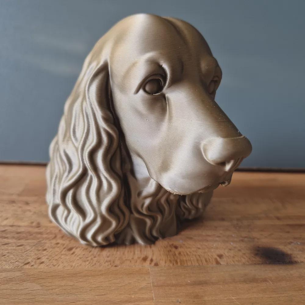 Cocker Spaniel Büste / Realistic Cocker Spaniel Dog Bust – Handbemalt & Detailliert Fehn-factory.de