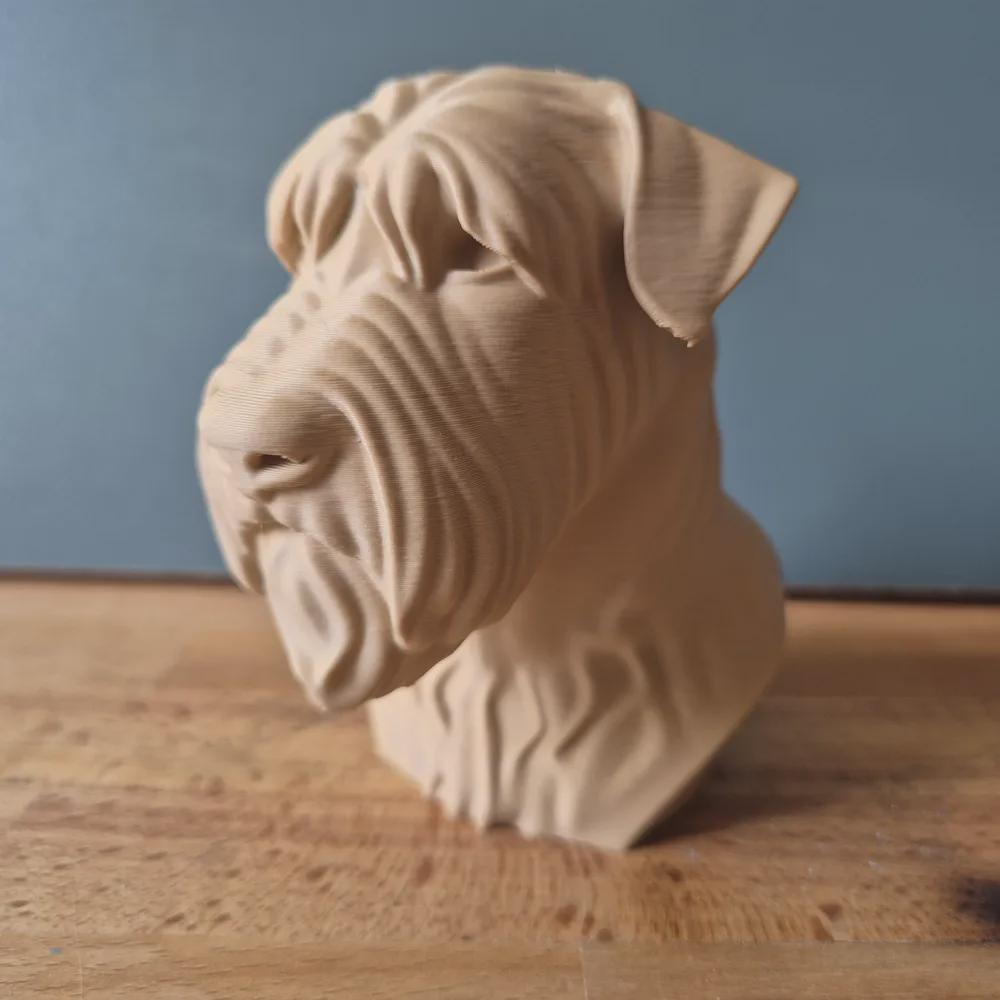 Soft Coated Wheaten Terrier Büste / Realistic Soft Coated Wheaten Terrier Bust – Handbemalt & Detailliert Fehn-factory.de