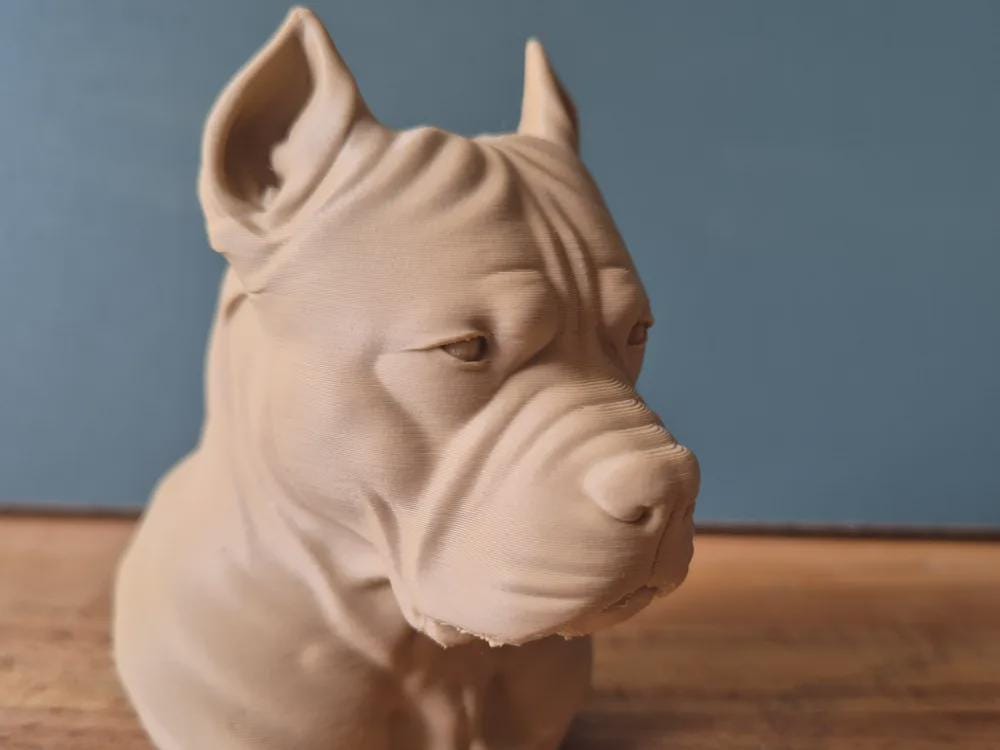 Pitbull Terrier Büste / Realistic Pitbull Terrier Dog Bust – Handbemalt & Detailliert Fehn-factory.de