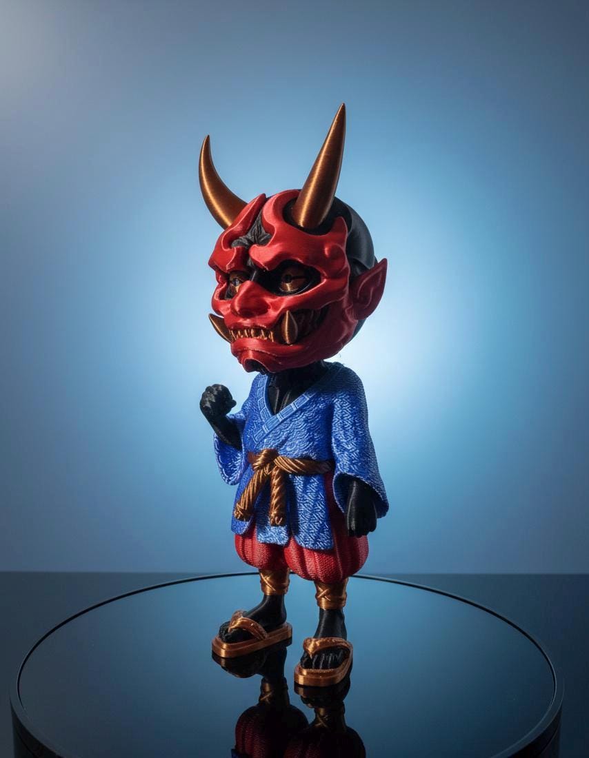 Hannya Chibi Oni Figur 20cm – Japanische Dämonen Statue | Hannya Chibi Oni Figure 8in – Japanese Demon Collectible