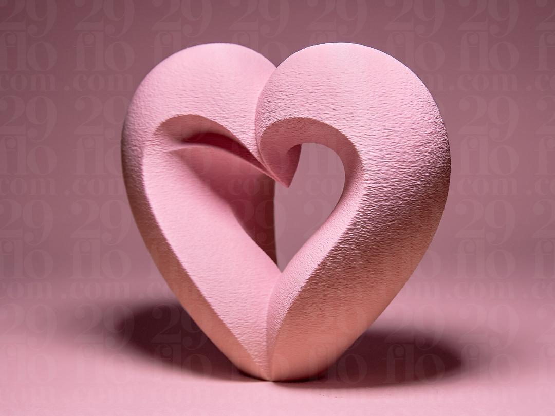 Herz in Herz Skulptur | Heart Within Heart Statue | Modern Love Art | Valentinstag Geschenk | Wedding Anniversary Gift