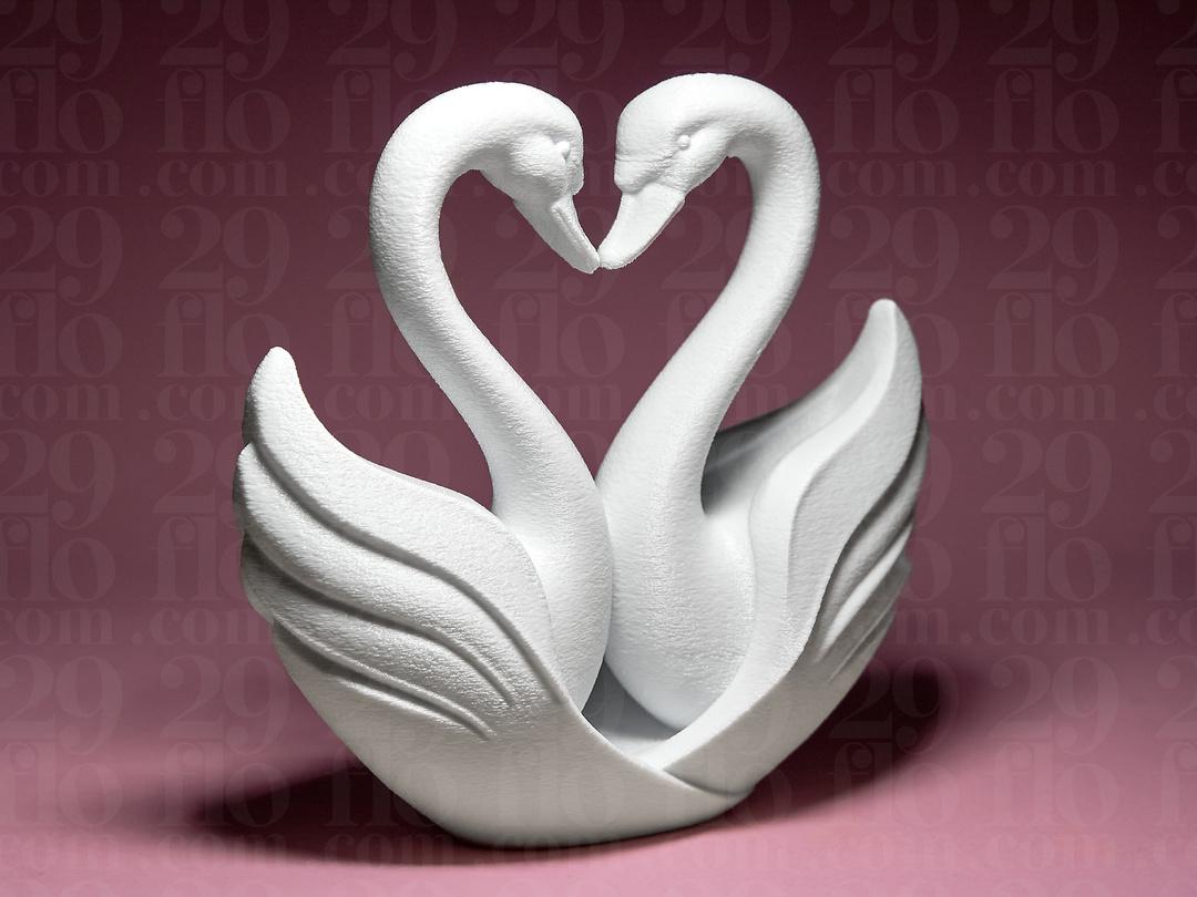 Schwanenherz Skulptur | Heart of Swans Statue | Hochzeit Geschenk | Wedding Gift | Romantische Deko | Love Symbol