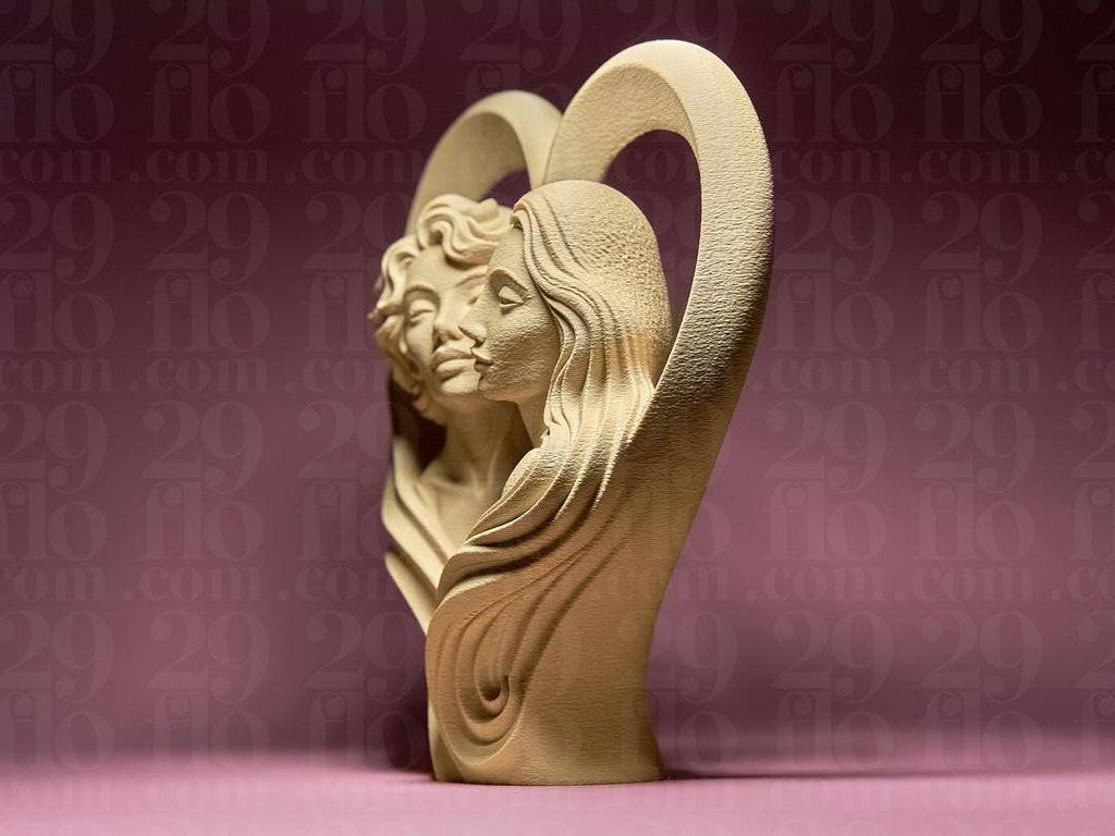 Zwei Seelen ein Herz Skulptur | Two Souls One Heart Statue | LGBTQ+ Wedding Gift | Frauenpaar Liebe | Romantic Decor