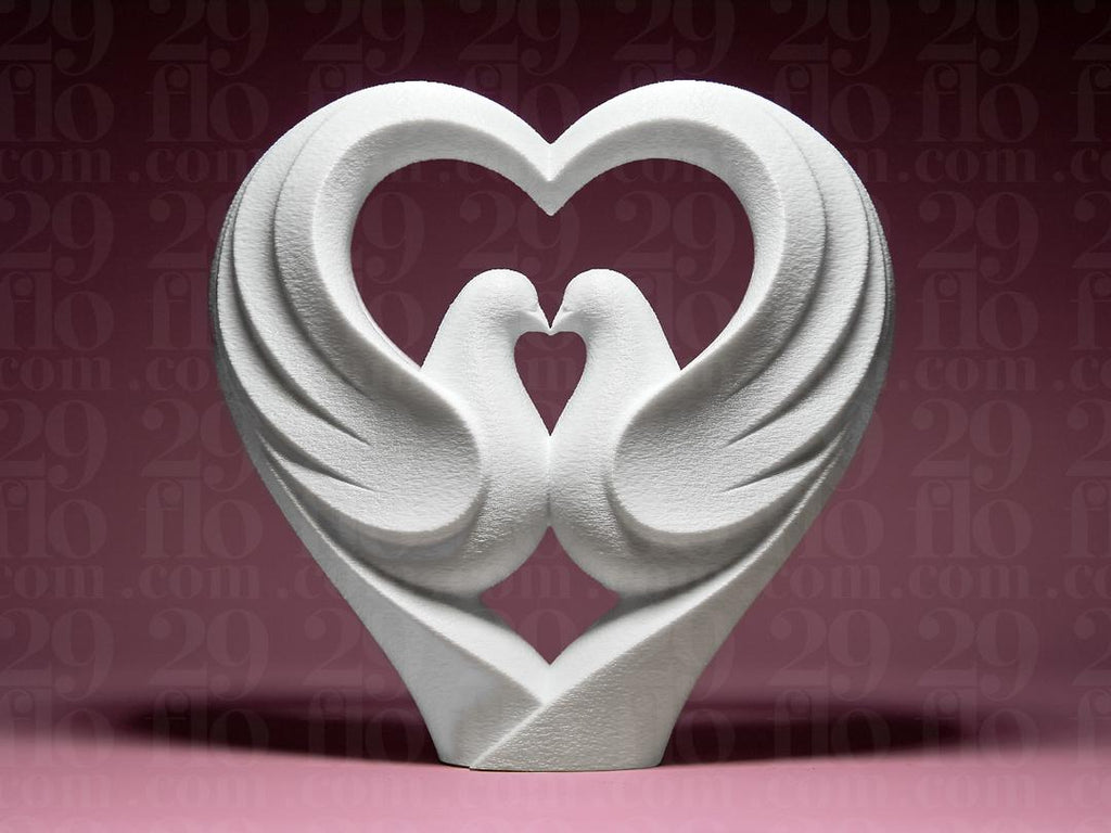 Herz der Tauben Skulptur | Heart of Doves Statue | Hochzeit Geschenk | Wedding Gift | Verlobung Deko | Love Decor