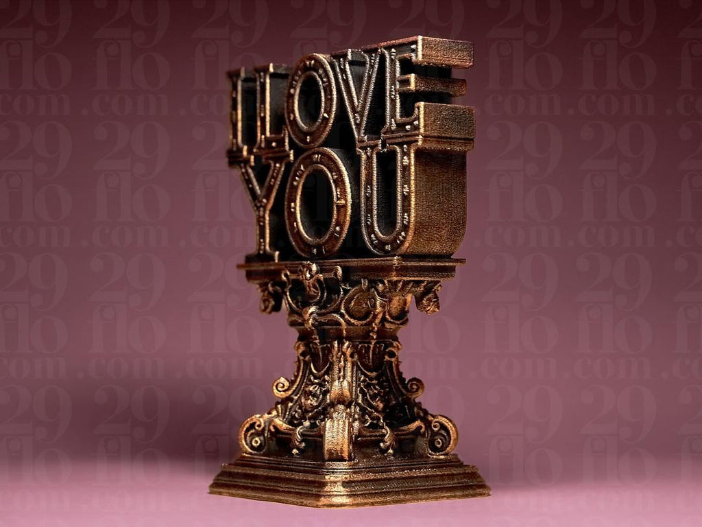 I Love You Skulptur | Antique Bronze Love Statue | Romantisches Geschenk | Valentinstag Deko | Barock Stil | Wedding Gift