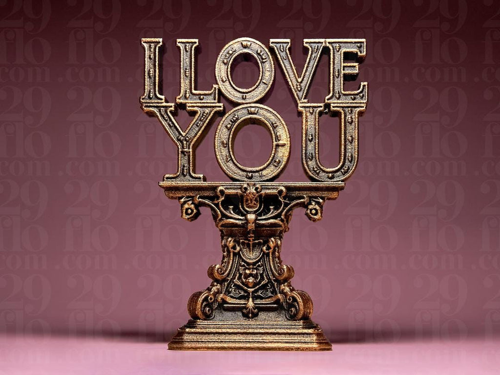 I Love You Skulptur | Antique Bronze Love Statue | Romantisches Geschenk | Valentinstag Deko | Barock Stil | Wedding Gift