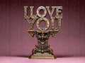 I Love You Skulptur | Antique Bronze Love Statue | Romantisches Geschenk | Valentinstag Deko | Barock Stil | Wedding Gift