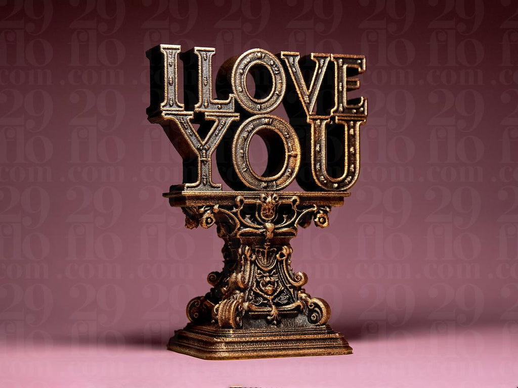 I Love You Skulptur | Antique Bronze Love Statue | Romantisches Geschenk | Valentinstag Deko | Barock Stil | Wedding Gift