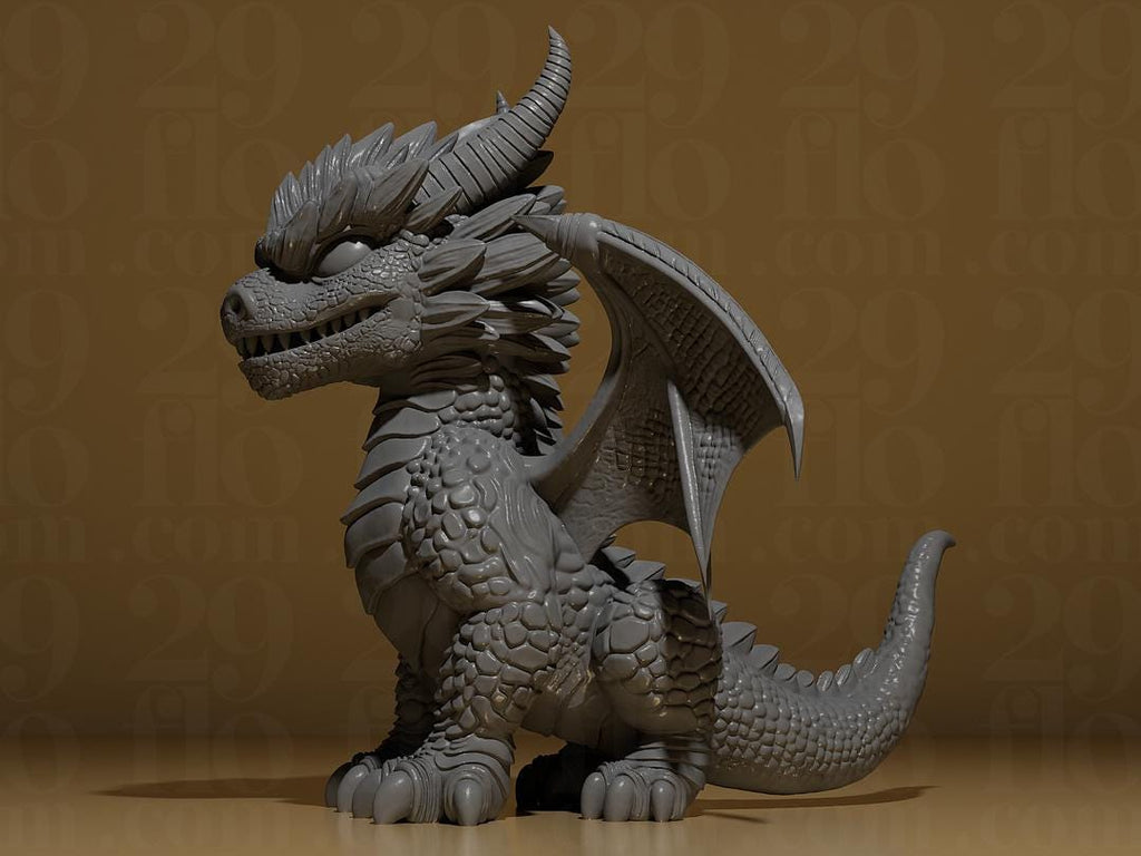 Drachen Figur Exklusiv | Cute Dragon Statue | Fantasy Deko | Mythical Creature | Gamer Geschenk | Dungeons Decor