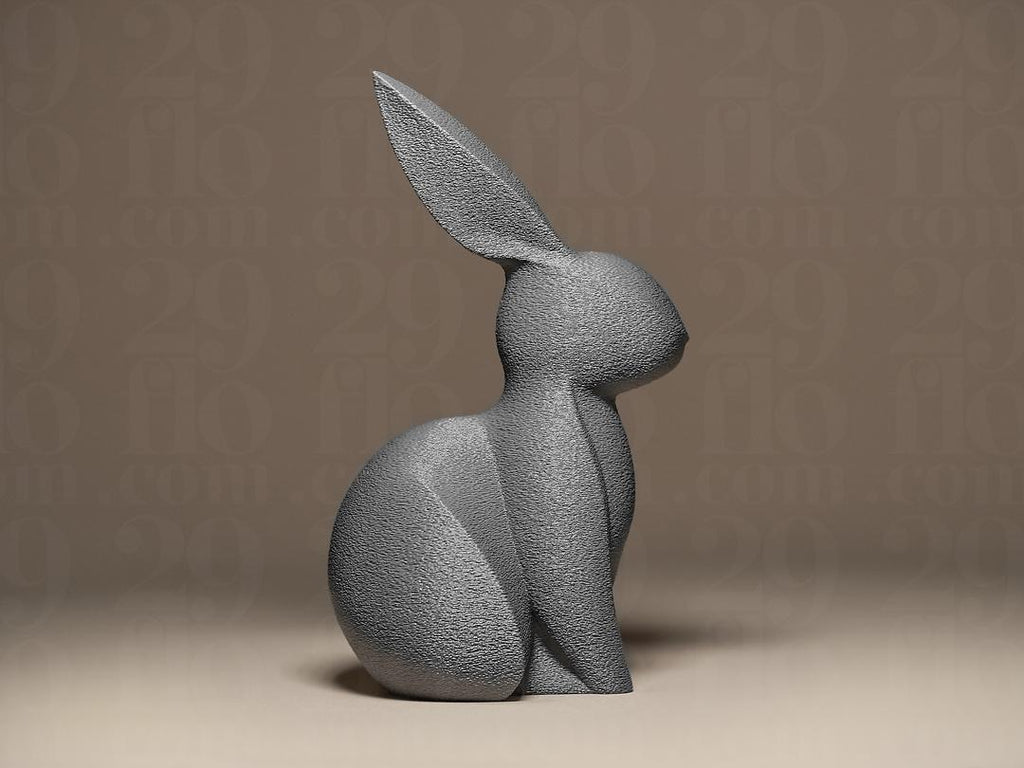 Elegante Hasen Figur | Minimalist Bunny Statue | Grey Easter Decor | Modern Spring Decoration | Rabbit Sculpture | Scandi Home Art Fehn-factory.de