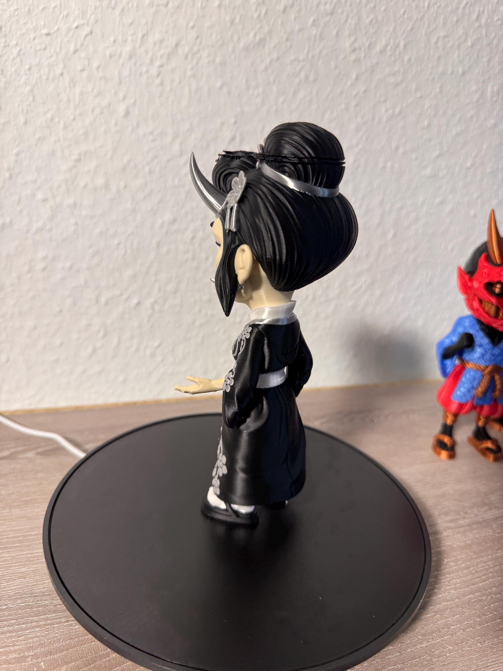 Hannya Chibi Oni Geisha Figur Japanische Dämonin | Japanese Demon Chibi Designer Toy Anime Collectible Figurine