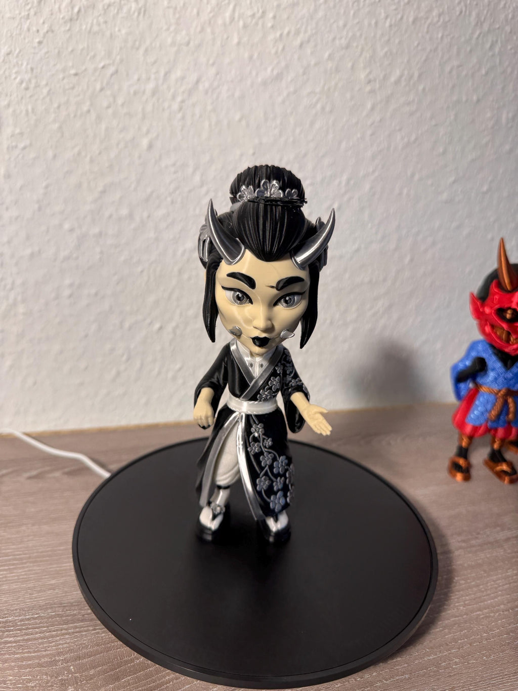 Hannya Chibi Oni Geisha Figur Japanische Dämonin | Japanese Demon Chibi Designer Toy Anime Collectible Figurine