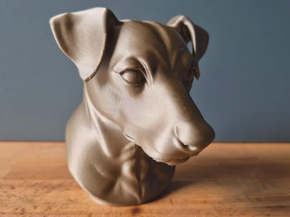 Jack-Russel-Büste / Realistic Jack Russell Dog Bust – Handbemalt & Detailliert