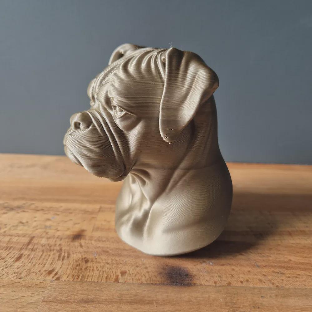 Boxer-Büste / Realistic Boxer Dog Bust – Handbemalt & Detailliert