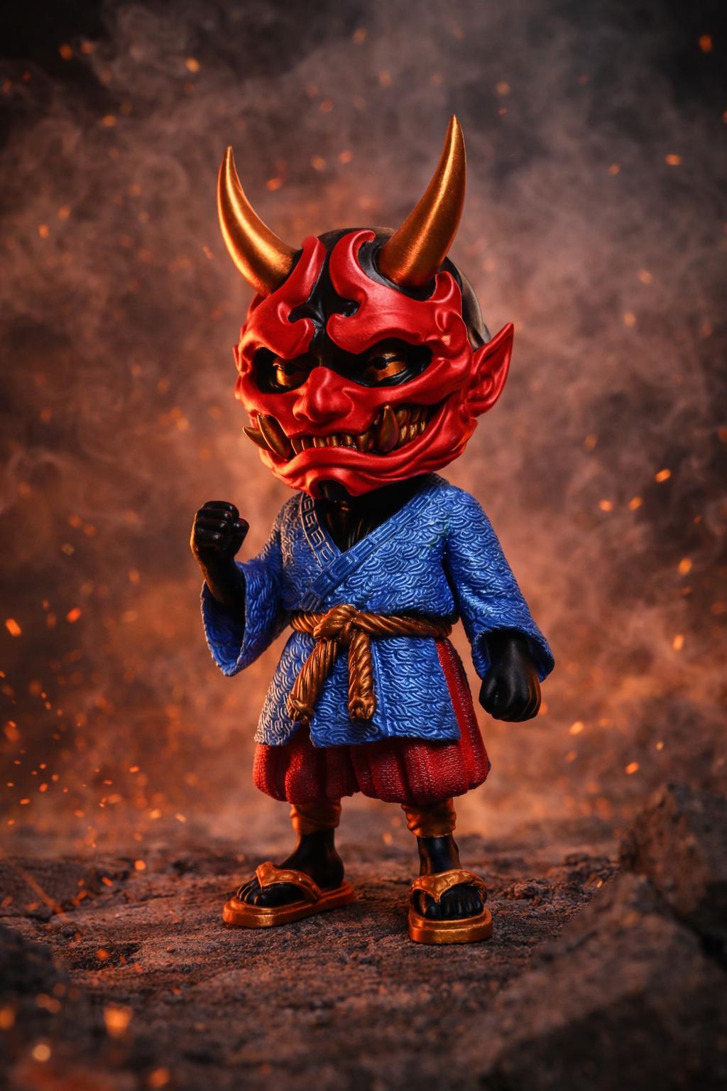Hannya Chibi Oni Figur 20cm – Japanische Dämonen Statue | Hannya Chibi Oni Figure 8in – Japanese Demon Collectible