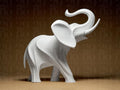 Elefant mit Rüssel oben Skulptur | Minimalist Elephant Statue | Modern Animal Figure | Glücksbringer Deko | Lucky Charm Gift