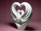 Herz der Tauben Skulptur | Heart of Doves Statue | Hochzeit Geschenk | Wedding Gift | Verlobung Deko | Love Decor