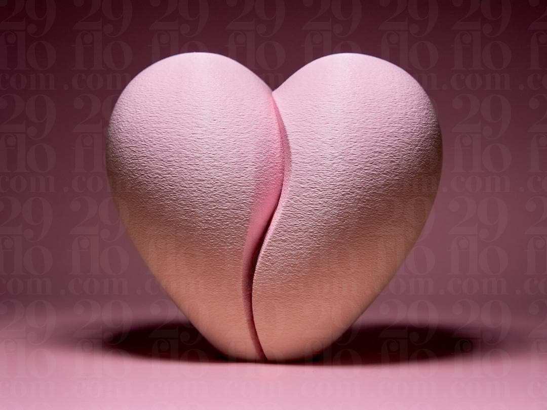Geteiltes Herz Skulptur | Split Heart Statue | Two Halves One Love | Valentinstag Geschenk | Modern Art Decor | Pink