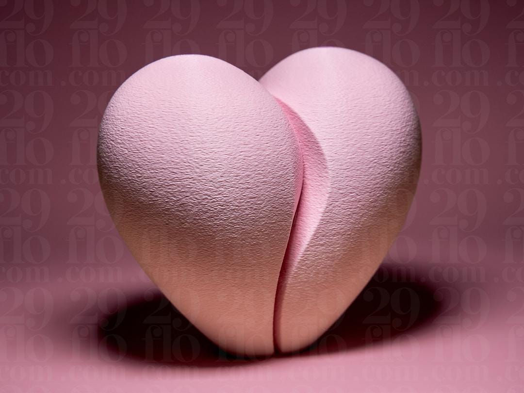 Geteiltes Herz Skulptur | Split Heart Statue | Two Halves One Love | Valentinstag Geschenk | Modern Art Decor | Pink