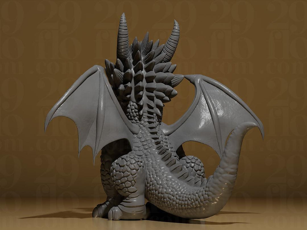 Drachen Figur Exklusiv | Cute Dragon Statue | Fantasy Deko | Mythical Creature | Gamer Geschenk | Dungeons Decor